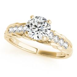 0.70 CTW Certified VS/SI Diamond Solitaire Ring 18K Yellow Gold - REF-114T5X - 27533