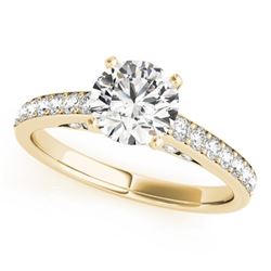 1.5 CTW Certified VS/SI Diamond Solitaire Ring 18K Yellow Gold - REF-381T8X - 27470