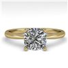 Image 1 : 1 CTW Cushion Cut VS/SI Diamond Engagement Designer Ring 14K Yellow Gold - REF-272K3R - 38465