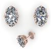 Image 2 : 1.0 CTW VS/SI Oval Cut Diamond Stud Solitaire Earrings 18K Rose Gold - REF-156W4H - 35669