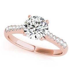 1.25 CTW Certified VS/SI Diamond Solitaire Ring 18K Rose Gold - REF-363K6R - 27433