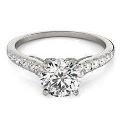 0.75 CTW Certified VS/SI Diamond Solitaire Ring 18K White Gold - REF-83H6W - 27492