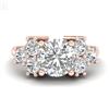 Image 2 : 2.1 CTW VS/SI Diamond Solitaire Ring 18K Rose Gold - REF-563X6T - 36942