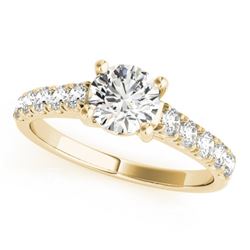 1.05 CTW Certified VS/SI Diamond Solitaire Ring 18K Yellow Gold - REF-196Y2N - 28130