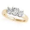 Image 2 : 0.50 CTW Certified VS/SI Diamond 3 Stone Ring 18K Yellow Gold - REF-86M2F - 28061