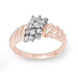 0.25 CTW Certified VS/SI Diamond Ring 14K Rose Gold - REF-33M6F - 14400