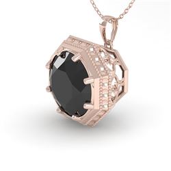 1.50 CTW Black Certified Diamond Necklace 18K Rose Gold - REF-61T6X - 36011