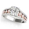 Image 2 : 2.01 CTW Certified VS/SI Diamond Solitaire 2Pc Set 14K White & Rose Gold - REF-427N6Y - 31932