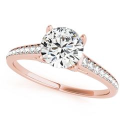 1.2 CTW Certified VS/SI Diamond Solitaire Ring 18K Rose Gold - REF-208Y2N - 27460