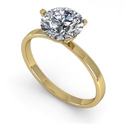 1.51 CTW Certified VS/SI Diamond Engagement Ring 18K Yellow Gold - REF-524X8T - 32239