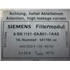 Image 5 : SIEMENS 6SN 1111-0AA01-1AA0 POWER SUPPLY FILTER MODULE