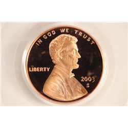 2003-S LINCOLN CENT PCGS PR69RD DCAM