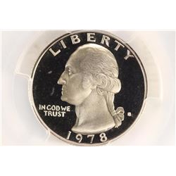 1978-S WASHINGTON QUARTER PCGS PR69 DCAM