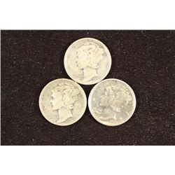 1939-P/D/S MERCURY DIMES