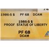 Image 3 : 1986-S STATUE OF LIBERTY SILVER DOLLAR ANACS PF68