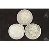 Image 1 : 1889-O,1890-S MORGAN & 1922-S PEACE SILVER DOLLARS