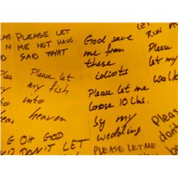 Three Pages of Prop Prayer Notes Bruce Almighty