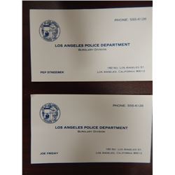 Prop Business Cards Screen Used Dragnet