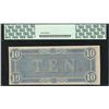 Image 2 : 1864 $10 Confederate States of America Note T-68 PCGS New 62PPQ