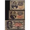 Image 1 : Lot of (3) Assorted Fifth Issue Fractional Currency Notes