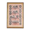 Image 1 : Framed Uncut Sheet of 1800's $1/1/2/3 Stonington Bank CT Obsolete Notes