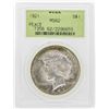 Image 1 : 1921 $1 Peace Silver Dollar Coin PCGS MS62