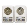 Image 2 : Lot of (2) 1923 $1 Peace Silver Dollar Coins NGC MS63