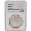 Image 1 : 1886 $1 Morgan Silver Dollar Coin NGC MS64