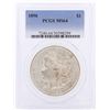 1896 $1 Morgan Silver Dollar Coin PCGS MS64