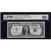 Image 1 : 1957 $1 Silver Certificate Note Fr. 1619 PMG Gem Uncirculated 66EPQ