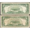 Image 2 : Lot of (2) 1963 $5 Legal Tender Notes