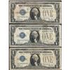 Image 1 : Lot of (3) 1928 $1 Funnyback Silver Certificate Notes