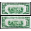 Image 2 : Lot of (2) 1929 $20 Federal Reserve Bank of New York National Currency Notes