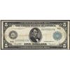 Image 1 : 1914 $5 Federal Reserve Note Blue Seal