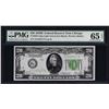 Image 1 : 1928B $20 Federal Reserve Note Chicago Light Green Seal Gem Uncirculated PMG 65E