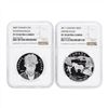 Image 1 : Set of (2) 2007 Canada $1 Thatendanegea Silver Coins NGC PF70 Ultra Cameo