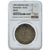 Image 1 : 1855 Germany 2 Gulden Coin NGC MS62