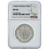 Image 1 : 1940M Mexico Peso Silver Coin NGC MS66