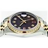 Image 8 : Rolex Mens Two Tone 14KT Yellow Gold 1.20ctw Diamond Datejust Wristwatch