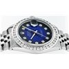 Image 8 : Mens Rolex Stainless Steel Blue Vignette 3.15 Carat Diamond Datejust Wristwatch