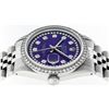 Image 7 : Mens Rolex Stainless Steel Purple String Diamond Datejust Wristwatch