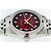 Image 8 : Rolex Mens Stainless Steel Ruby and Diamond Datejust Wristwatch