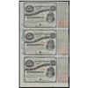 Image 1 : Uncut Sheet of (3) State of Louisiana Baby Bond Obsolete Notes