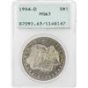 Image 1 : 1904-O $1 Morgan Silver Dollar Coin PCGS MS63