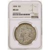 Image 1 : 1898 $1 Morgan Silver Dollar Coin NGC MS64