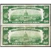 Image 2 : Lot of (2) 1928A $50 Federal Reserve Notes New York