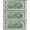 Image 2 : Lot of (3) Consecutive 1976 $2 Federal Reserve Notes Uncirculated