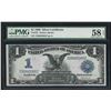 Image 1 : 1899 $1 Black Eagle Silver Certificate Note PMG Choice About Uncirculated 58EPQ