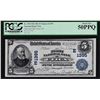 Image 1 : 1902 $5 Plain Back First National Bank of Utica New York Note PCGS About New 50P