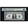 Image 1 : 1963 $1 Federal Reserve Note Mismatched Serial Number ERROR PMG Gem Unc. 66EPQ